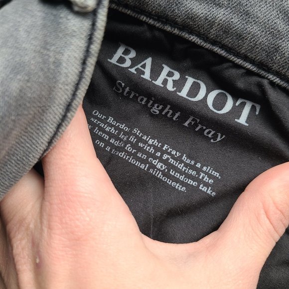REVOLVE Black Orchid Bardot Straight Frayed Hem Jeans in Ghost Town Gray Size 25 - Picture 8 of 10